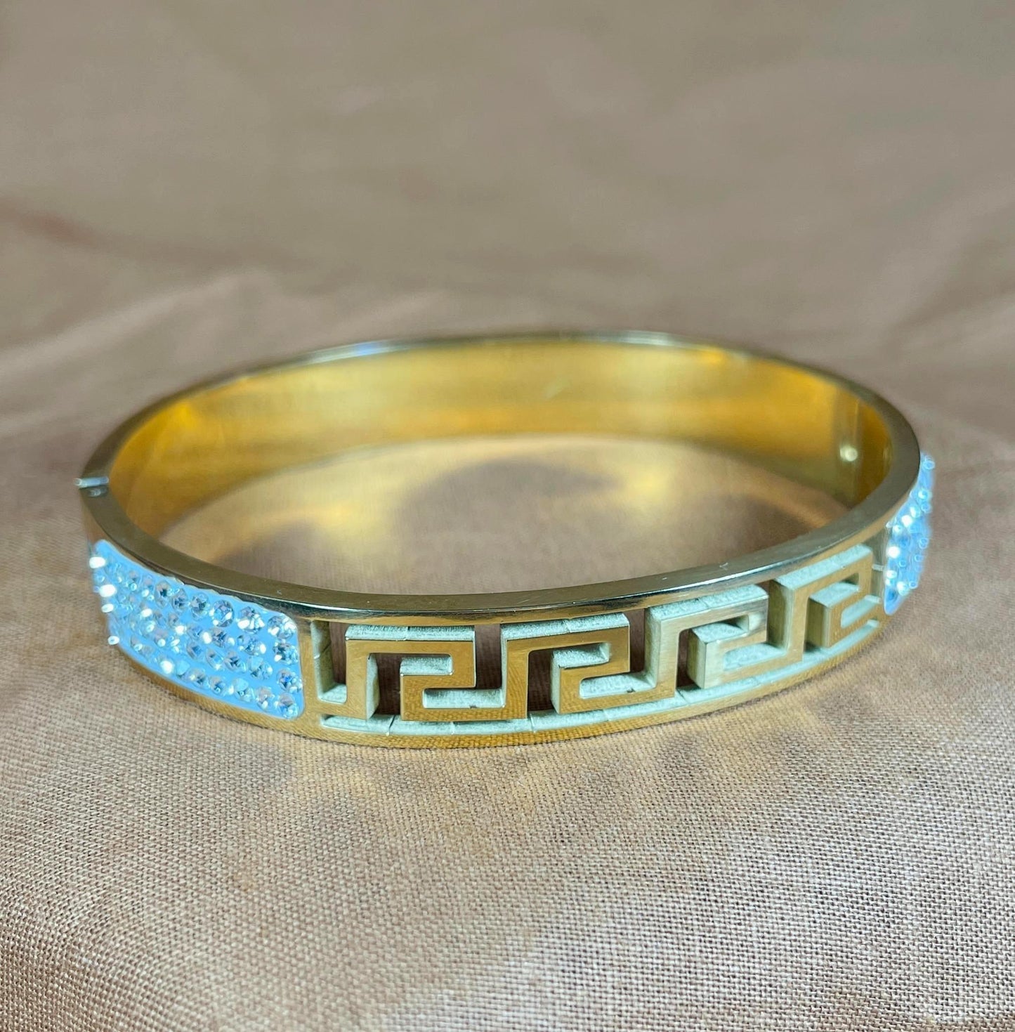 Greek Key Bracelet. "Stainless Steel"