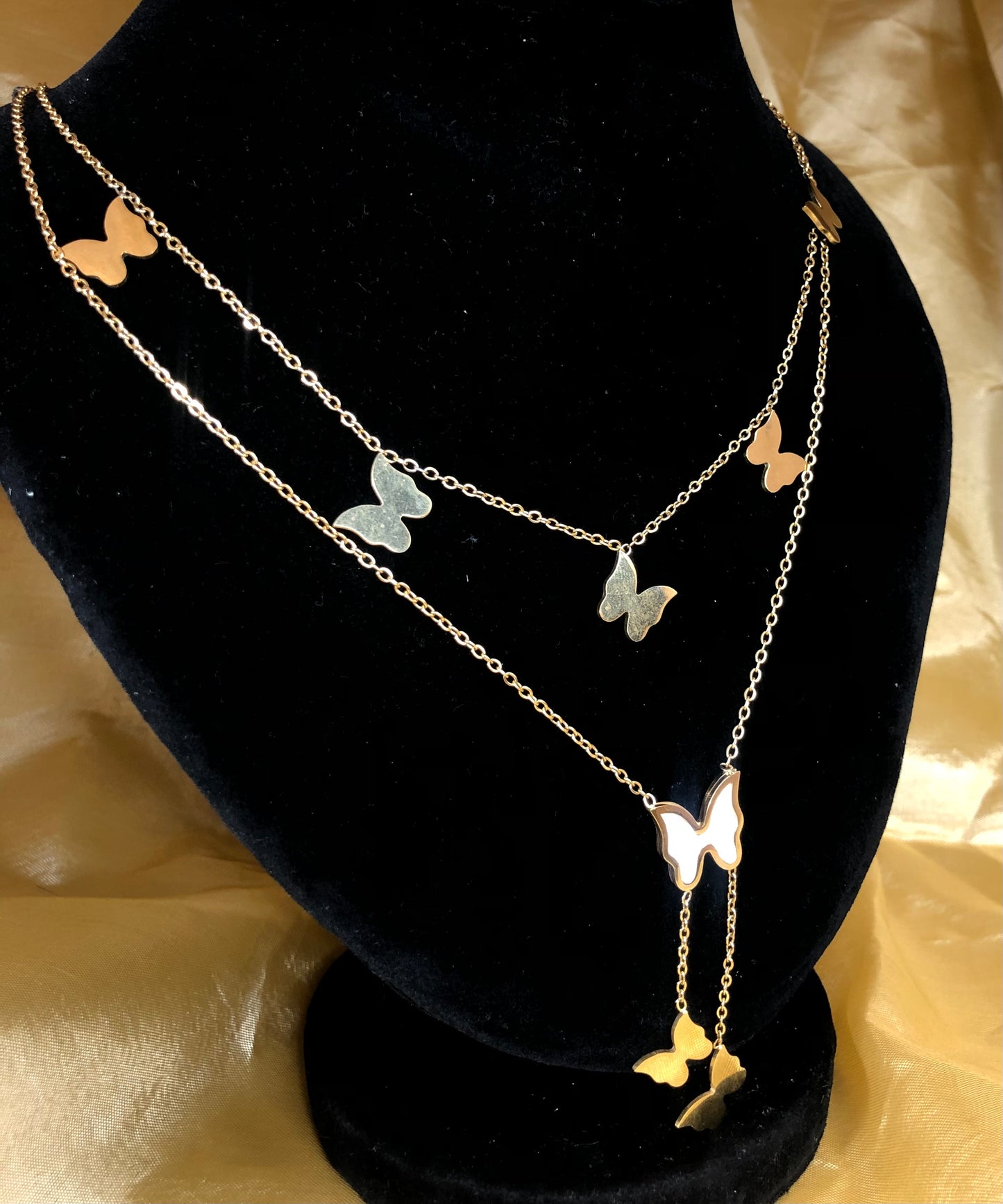 Delicate Golden Butterfly Pendant