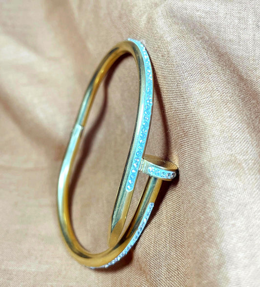 Cartier Style Nail Bracelet."Stainless Steel".