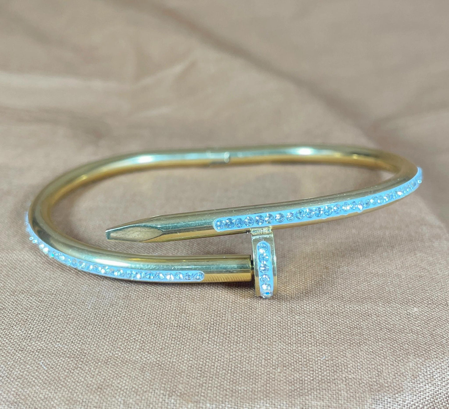 Cartier Style Nail Bracelet."Stainless Steel".