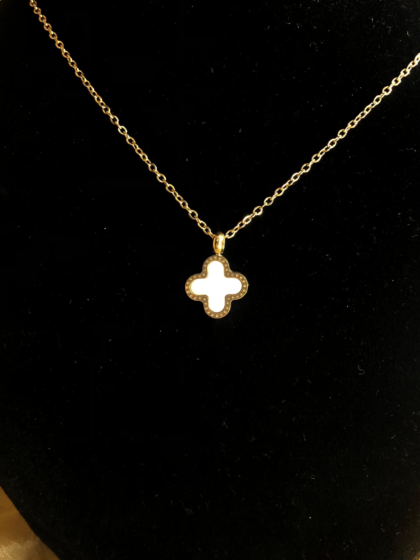 White Clover Pendant Necklace